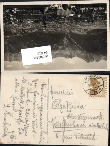 645915,Stempel Innsbruck nach Teufenbach Katsch Murtalbahn 1931