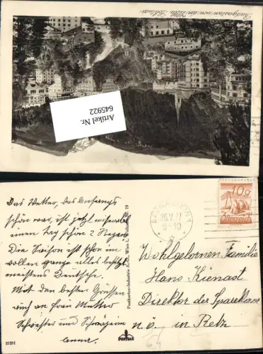 645922,Stempel Badgastein n. Retz Direktor der Sparkasse Bank