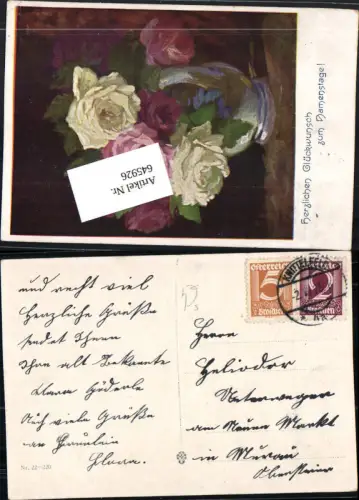 645926,Stempel Knittelfeld n. Murau Neuer Markt 1925 Rosen Rose
