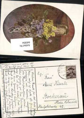 645954,Stempel Bruck an der Mur n. Stockerau 1936 M. Baumann sign. Rosen