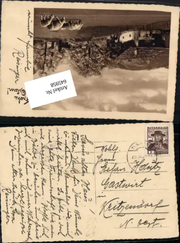 645958,Stempel Wien nach Kritzendorf Gastwirt 1935