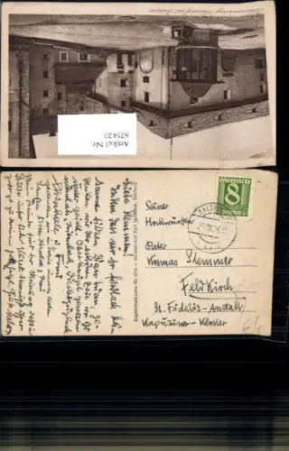 675423,Stempel Salzburg n. Feldkirch St. Fidelis Anstalt Kloster 1926