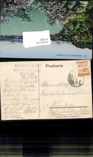 675429,Stempel Bregenz am Bodensee n. Nürnberg Stp. Alfred Kinz Bäckerei