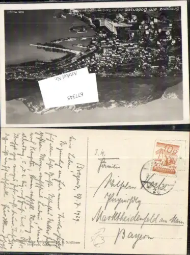 677345 Stempel Bregenz am Bodensee n. Marktheidenfeld am Main 1929