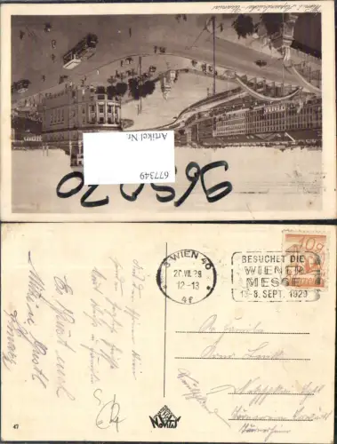 677349 Stempel Wien Wiener Messe 1929 n. Netzschkau im Vogtland 1929