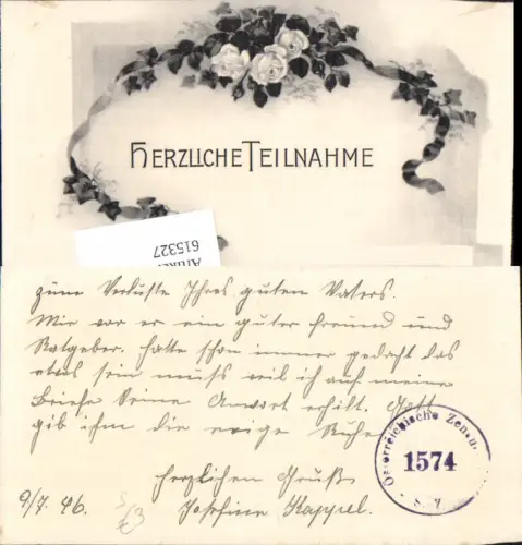 615327,Stempel Zensurstelle 1574
