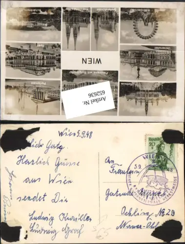 652636,Stempel Wien 1948 Herbstmesse n. Mauer Öhling Amstetten