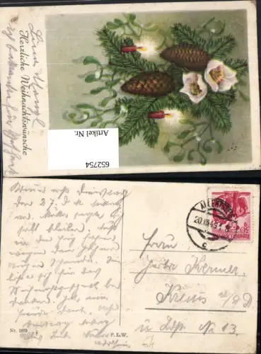 652754,Stempel Allentsteig n. Krems an der Donau Tannenzapfen