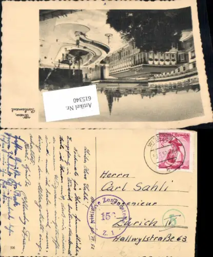 615340,Stempel Wien Allierte Zensurstelle 152 nach Zürich