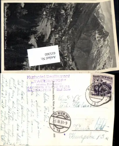 615360,Stempel Bad Gastein Badgastein Tauernhof n. Wien