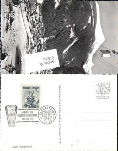 615361,Stempel Badgastein Alpine Ski Weltmeisterschaft 1958