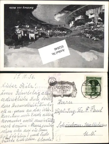 652646,Stempel Salzburg n. Schönborn Mallebarn Göllersdorf Hollabrunn