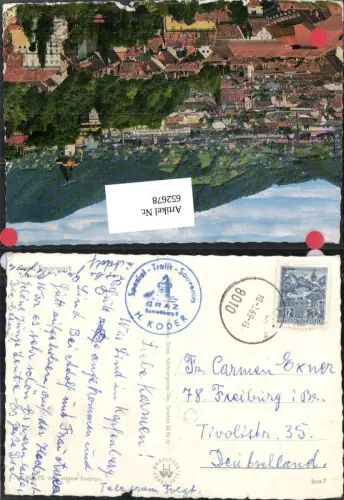 652678,Stempel Graz Trafiki H. Koder n. Freiburg Breisgau