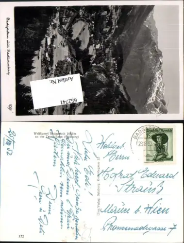 652741,Stempel Badgastein n. Mauer bei Wien Penzing