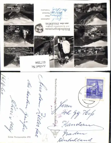 617394,Stempel Zell am Ziller nach Kandern