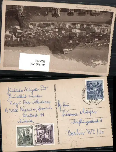 652674,Stempel Krems an der Donau n. Berlin Nachporto