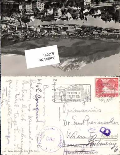 637071,Stempel Luzern n. Wien Herrengasse zensurstelle 684