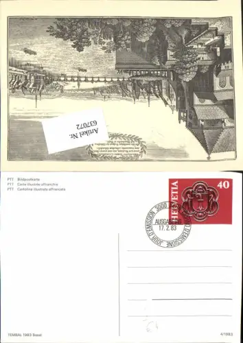637072,Stempel Bern Giorno D Emissione 1983 Ganzsache