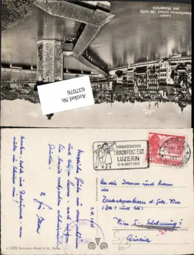 637076,Stempel Luzern n. Wien 1 Zensurstelle