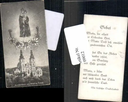 109012,Heiligenbildchen Maria Trost Graz Heiligenbild