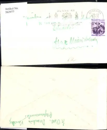 262977,Kuvert Stempel Dornbirn Gartenstadt m. Rappenloch Schlucht Bödele und Ebnit