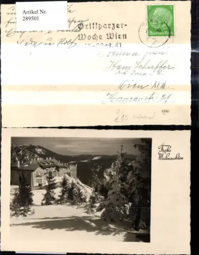 289501,Foto Ak Werbestempel Stempel Grillparzer Woche Wien 1941