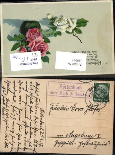 339047,Stempel Bahnpost Röttenbach über Roth b. Nürnberg