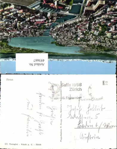 493667,Stempel Saffa 1958 Zürich