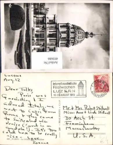 493686,Stempel Internat. musikalische Festwochen Luzern 1949