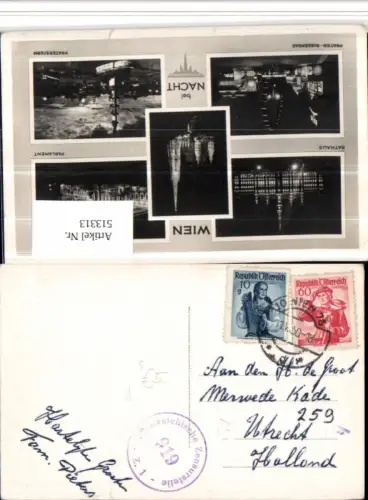 513313,Stempel Wien 1950 Österreichische Zensurstelle 919 Z. 1