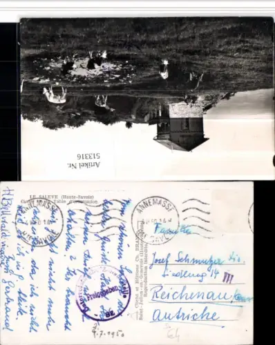 513316,Stempel Österr. Zensurstelle Freigegeben B. Z. Annemasse 1950