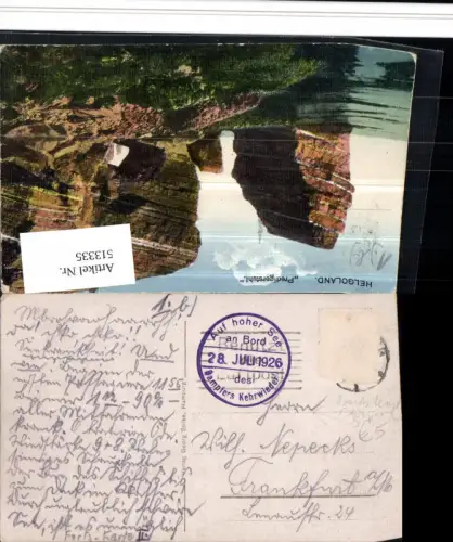 513335,Stempel Bordstempel Dampfer Kehrwieder 1926