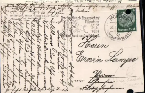 513390,Stempel München Internationale Rennwochen 1939