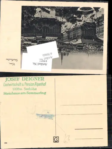678860 Stempel Josef Deigner Alpenhof Steinhaus am Semmering