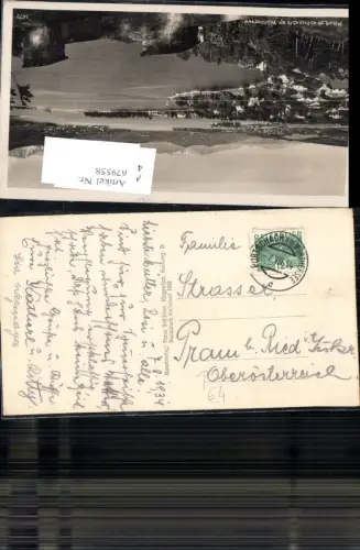 679558 Stempel Pörtschach am Wörthersee n. Pram Ried im Innkreis 1934
