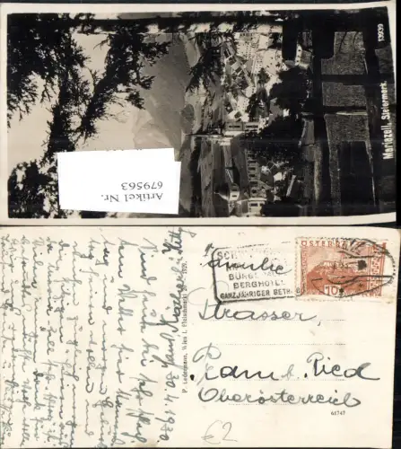 679563 Stempel Mariazell n. Pram Ried im Innkreis 1930