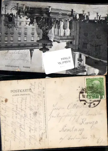 679684 Stempel Salzburg n. Konstanz am Bodensee 1912