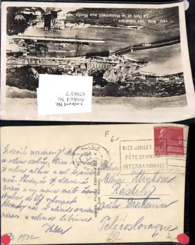 679837 Stempel Nice Nizza n. Rastely Drahenice