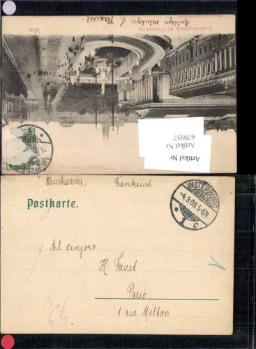679957 Stempel Insterburg n. Paris 1909