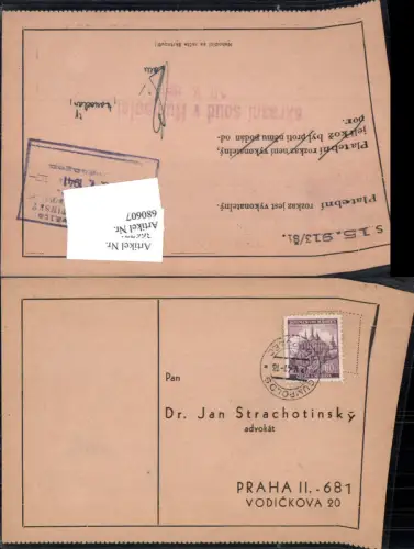 680607 Brief Rechtsanwalt Jan Strachotinsky Prag Praha Stp. Gumpolds Humpolec Humpoletz