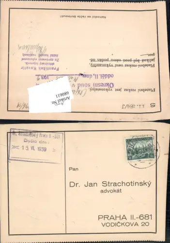 680611 Brief Rechtsanwalt Jan Strachotinsky Prag Praha Stp.