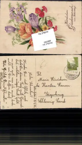 686585 Stempel Ostenfeld Schleswig n. Jägerkrug Schleswig Frörupfeld Tarpfeld Schuby