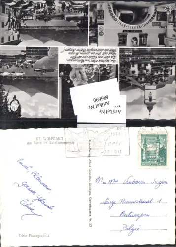 686690 Stempel St. Wolfgang gel.n. Antwerpen
