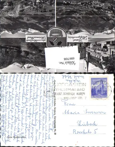 686708 Stempel Bad Hofgastein gel.n. Lübeck