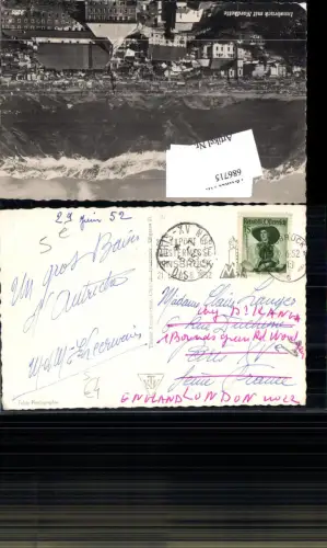 686715 Stempel Innsbruck gel.n. London Irrläufer