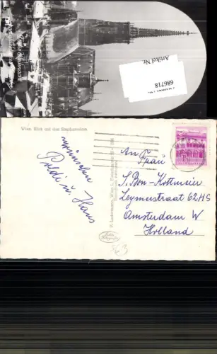 686718 Stempel Wien gel.n. Amsterdam Holland