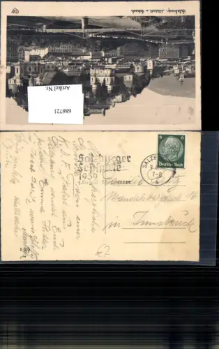 686721 Stempel Salzburg gel.n. Innsbruck