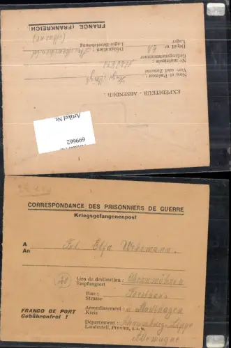 POW Kriegsgefangenenpost Obernwöhren Stadthagen Lippe Schaumburg Ste. Menehould Marne
