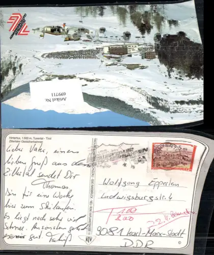 699711 Stempel Hintertux n. Karl Marx Stadt Nachgebühr