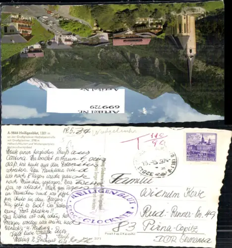 699729 Stempel Cortina d Ampezzo n. Pirna Copitz Nachgebühr